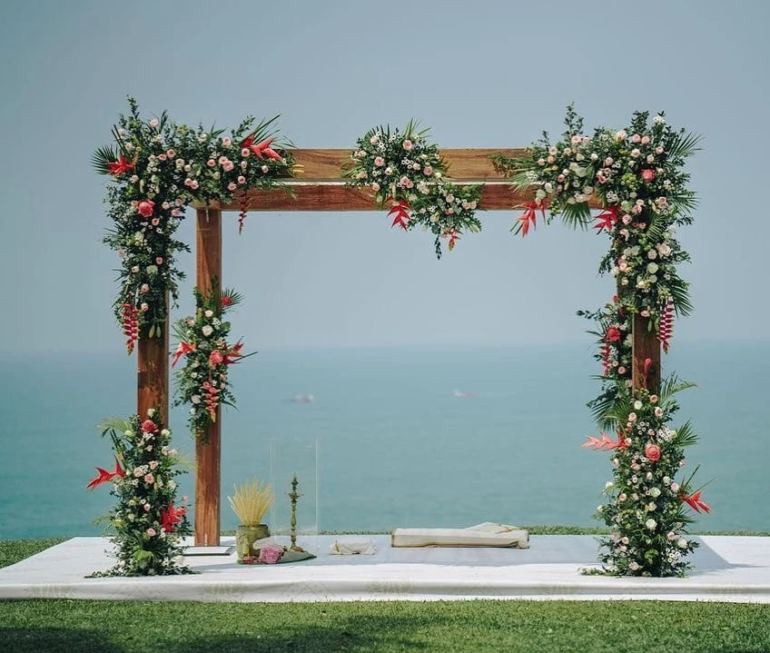 Outdoor Stage Decoration Overlooking the Sea